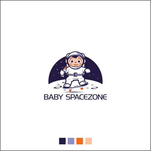Astronaut logo with the title 'Baby astronaut'