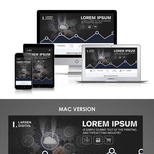 Header design with the title 'Website Header for a Digital Agency'