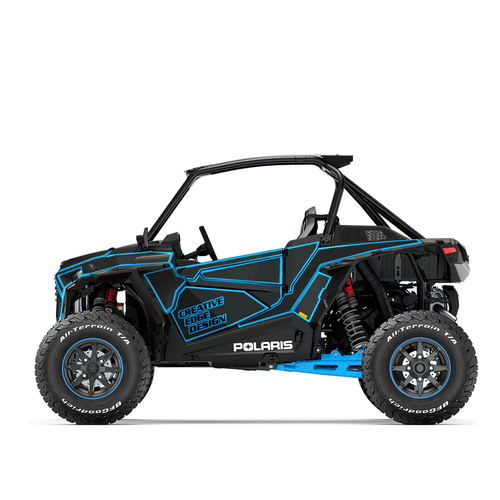 Livery design with the title 'RZR turbo S wrap design'