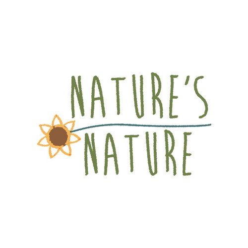Sunflower design with the title 'Create a logo for Nature's Nature'