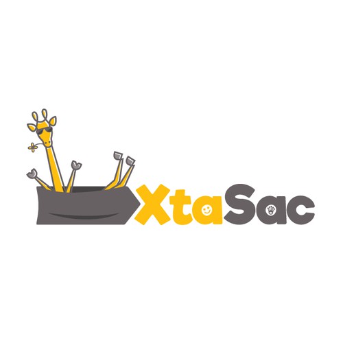 African animal logo with the title 'XtaSac'
