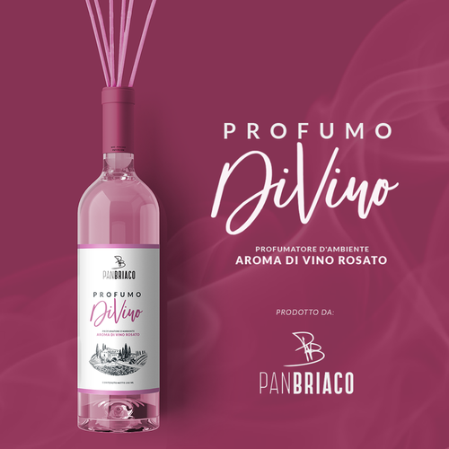 Italian label with the title 'Label design for Profumatore'