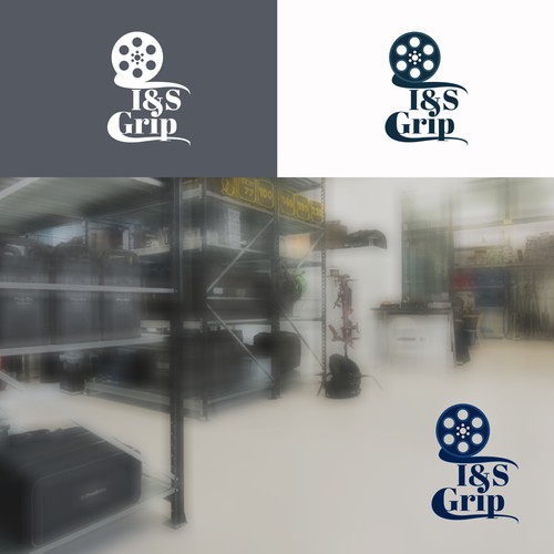 Filmstrip logo with the title 'abstract film logo'