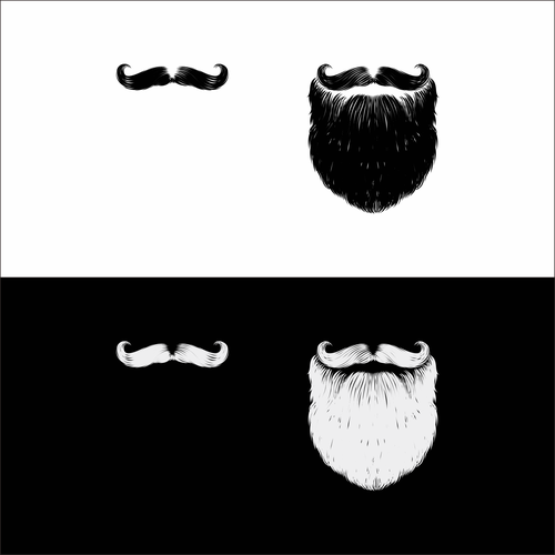 Artwork illustration with the title 'Mustache, Beard, and Goatee Images'