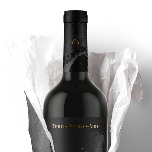 Project design with the title 'Luxury wine label'