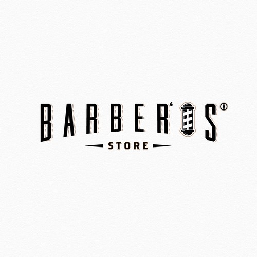 Barbershop logo with the title 'Barber'os Store'