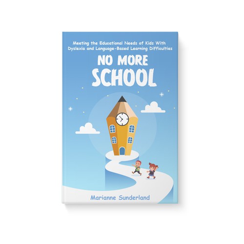 School book cover with the title 'book cover design'