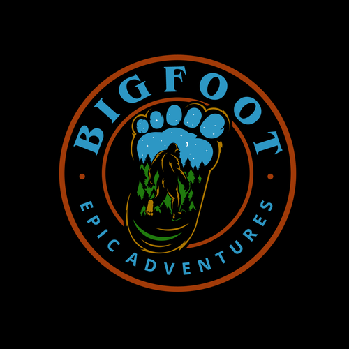 Yeti design with the title 'BIG FOOT EPIC ADVENTURES'
