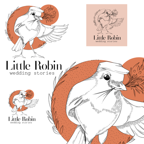 Cozy logo with the title 'Logo design for "Little Robin"'