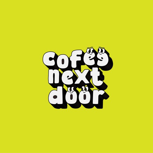 Quirky logo with the title 'Coffee Next Door'