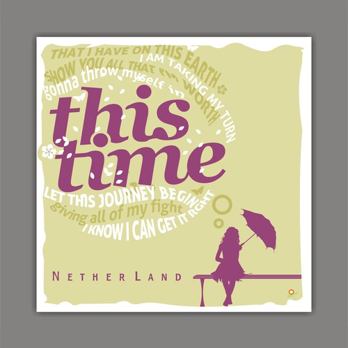 Rain design with the title 'Design concept for cd music cover'