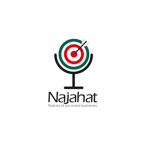 Podcast brand with the title 'Podcast Logo Design for Najahat'