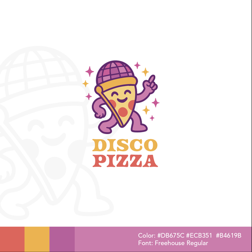 Disco design with the title 'Disco Pizza'