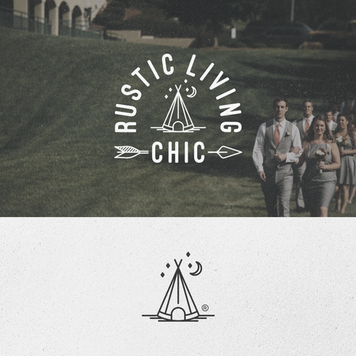 Chic logo with the title 'Rustic Living Chic'