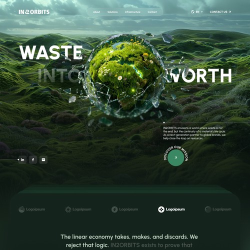 Website with the title 'A Powerful Re-Design For The First Environmental Circularity Startup In China'