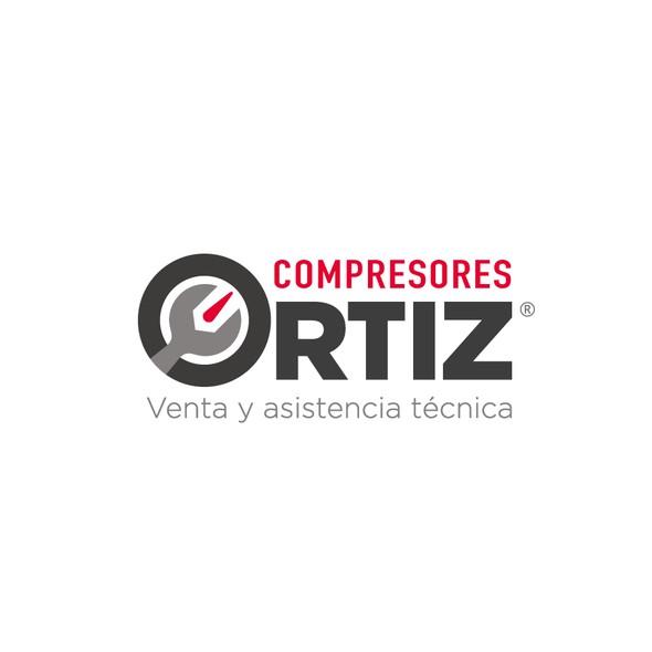 Cool car detailing logo with the title 'Compresores Ortiz'