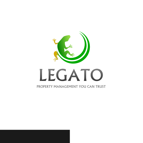 Lizard logo with the title 'Logo for a property management company'