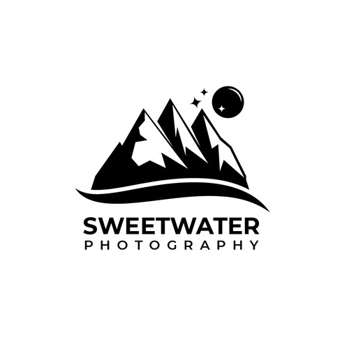 Night logo with the title 'Mountain logo'