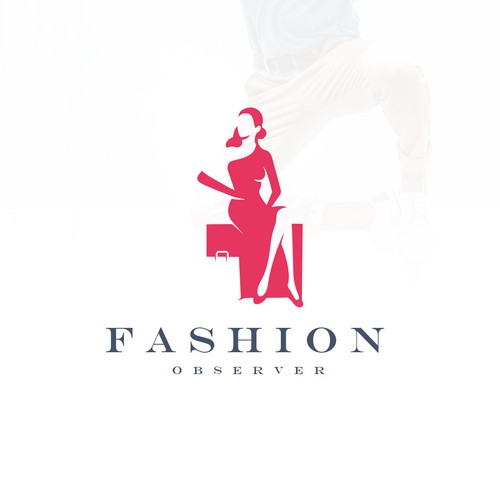 Red logo with the title 'Fashion observer'
