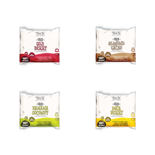 Organic packaging with the title 'Foodie Fee packaging design'