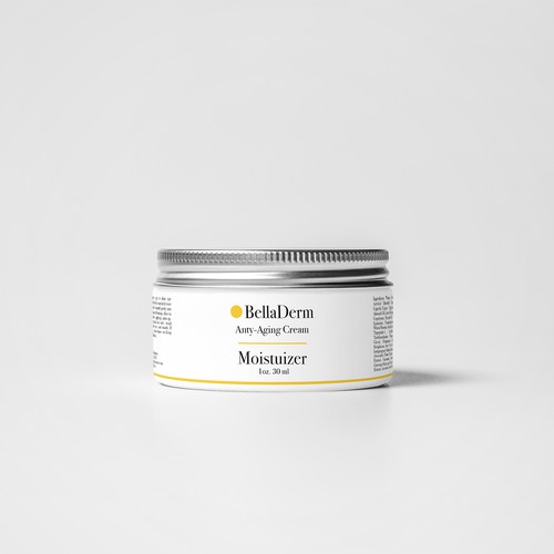 Contemporary label with the title 'Modern cosmetic label.'