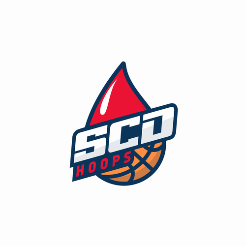 Blood logo with the title 'SCD HOOPS'