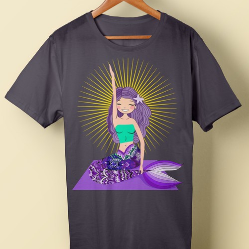 Mermaid t-shirt with the title 'T-shirt design'