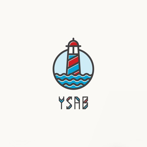 Lighthouse logo with the title 'YSAB Logo Design'