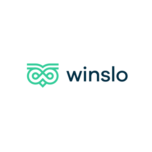 Turquoise logo with the title 'winslo'