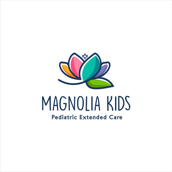 Magnolia design with the title 'a fun, youthful logo for MAGNOLIA KIDS'
