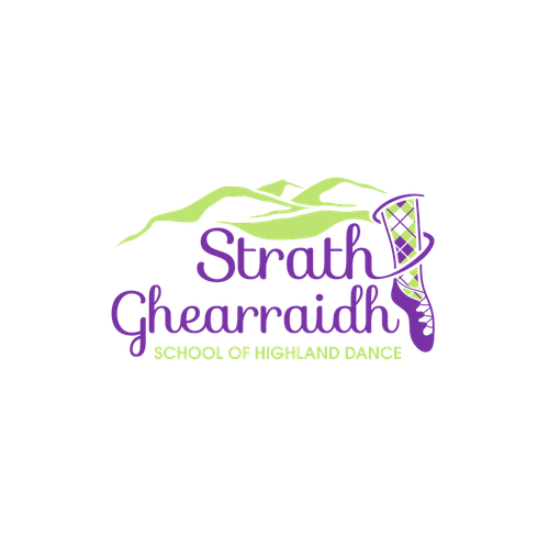 Dance school logo with the title 'strath ghearraidh'