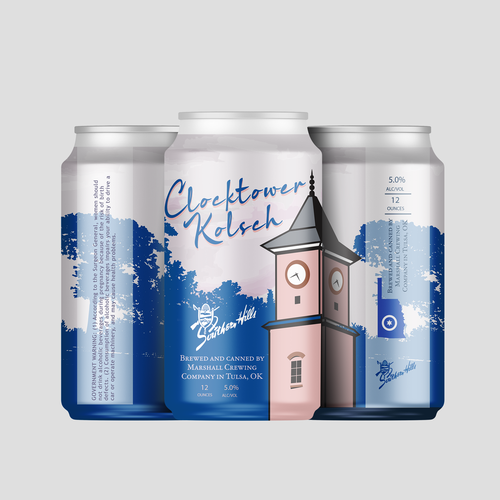 Clock design with the title 'beer can'