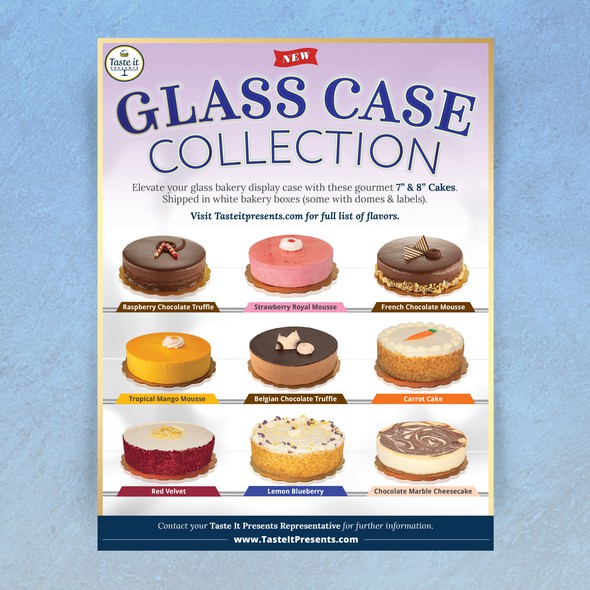 Cake design with the title 'Sell Sheet for Taste It Presents (NJ, USA) - 2022'