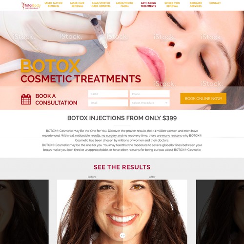 Aesthetic design with the title 'Botox Cosmetic Treatment '