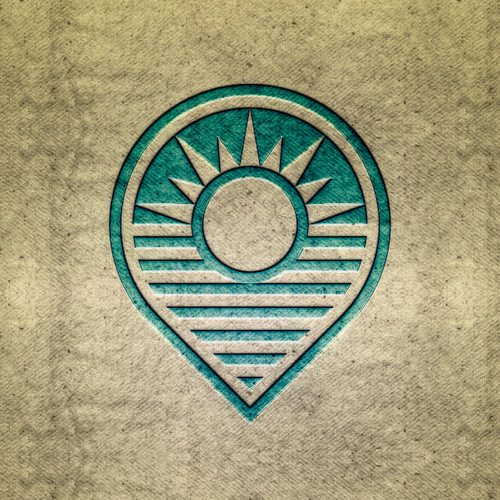 Map logo with the title 'East Pole Minimalistic Logo'