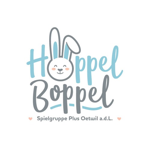 Bunny logo with the title 'Hoppel Boppel'