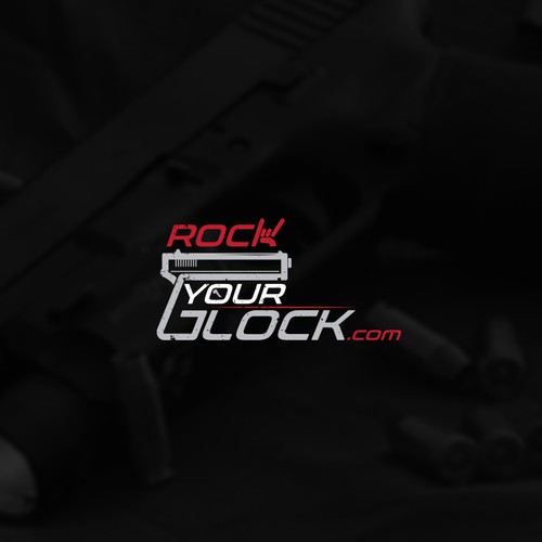 Metallic logo with the title 'Logo for "Rock Your Glock.com"'