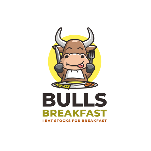 Stock logo with the title 'Logo for Bulls Breakfast '