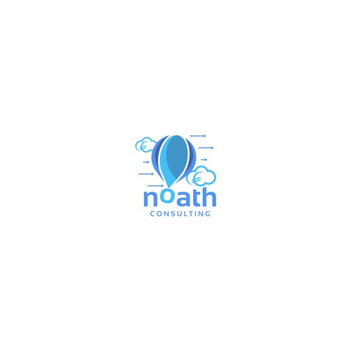 Hot air balloon design with the title 'noath'