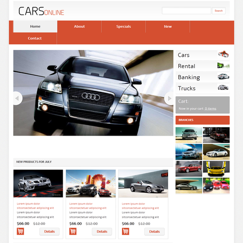 Notepad design with the title 'Online Car'