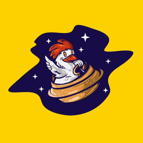 Alien logo with the title 'UFO Burger & Chicken'