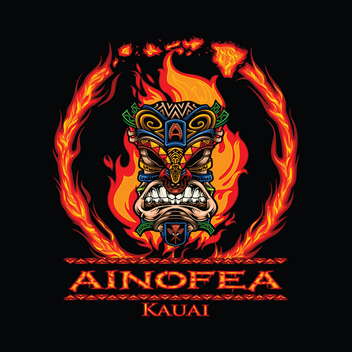 Beach bar logo with the title 'No fear Tiki'