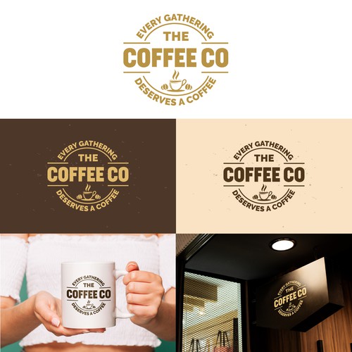 Coffee shop brand with the title 'Logo Design for a Luxury & Elegant Coffee Brand.'
