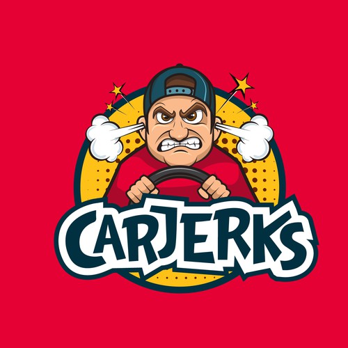 Transparent background YouTube logo with the title 'carjerks'