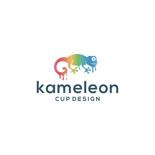 Chameleon design with the title 'Playfull logo for Hydro Painting Company'