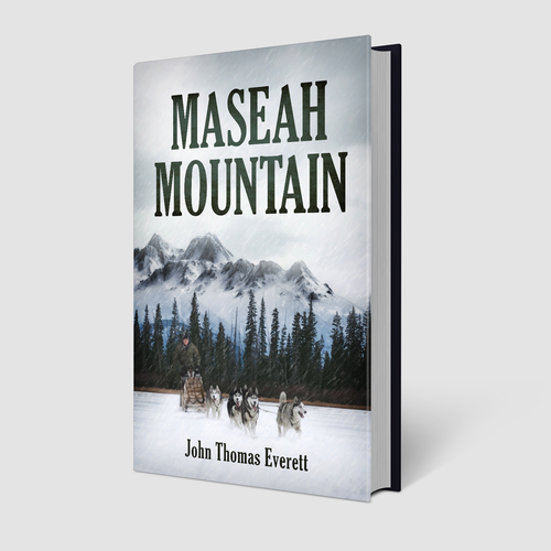 Old book cover with the title ' Book cover design for Winter Adventure Novel'