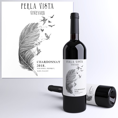 Winery label with the title 'Modern and Elegant Wine Label.'