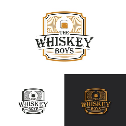 Glass logo with the title 'Whiskey logo vintage'