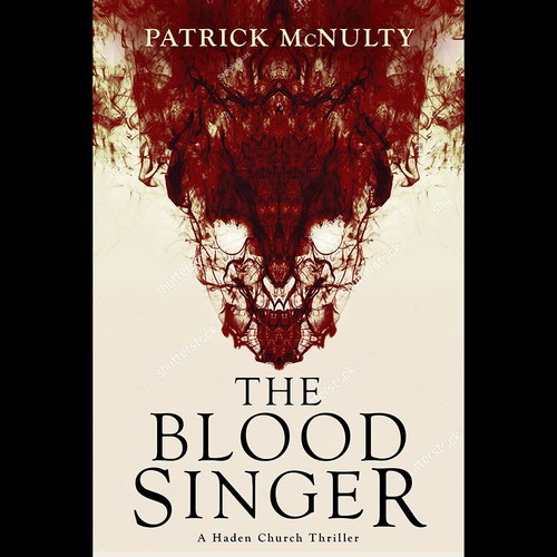 Thriller book cover with the title 'Clean, modern design for supernatural thriller'