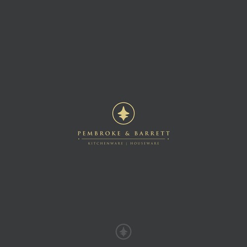 Kitchenware logo with the title 'Clean and elegant design for Pembroke and Barrett'